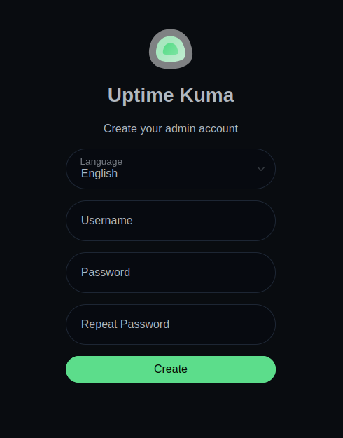 create-admin-uptime-kuma
